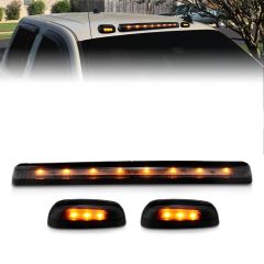 CHEVYROLET SILVERADO / GMC SIERRA 07-13 LED CAB LIGHTS WITH SMOKE LENS 3PC  (DOES NOT INCLUDE HARNESS)  