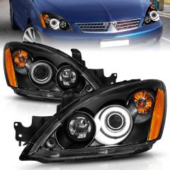 Details about   Anzo 121048 Black Clear Lens Projector Headlights for 90-93 Honda Accord 