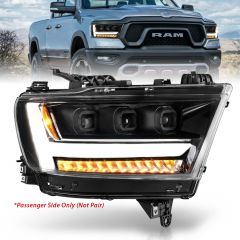 RAM 1500 (NEW BODY) 19-21 FULL LED PROJECTOR HEADLIGHTS BLACK W/ SEQUENTIAL SIGNAL (RIGHT SIDE) (DOES NOT FIT ON FACTORY LED MODELS)