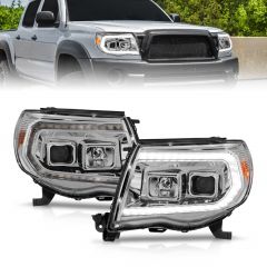 TOYOTA TACOMA 05-11 CHROME PLANK PROJECTOR HEADLIGHTS W/ SEQUENTIAL SIGNAL