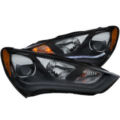 HYUNDAI GENESIS 13-15 2DR PROJECTOR HEADLIGHTS PLANK STYLE IN BLACK HOUSING  (FOR HID, WITHOUT HID KIT)