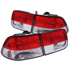 HONDA CIVIC 96-00 2DR TAIL LIGHTS RED/CRYSTAL 2PC