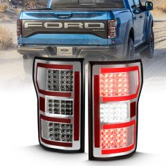 FORD F-150 18-20 LED TAILLIGHT CHROME (RED LIGHT BAR) (W/ SEQUENTIAL)