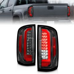 CHEVY COLORADO 15-21 FULL LED TAIL LIGHTS BLACK HOUSING CLEAR LENS (RED LIGHT BAR)