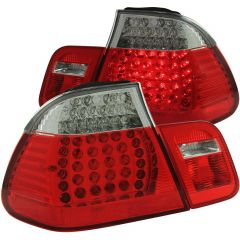 BMW 3 SERIES E46 99-01 4DR L.E.D TAIL LIGHTS RED/CLEAR 2PC