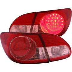 TOYOTA COROLLA 03-08 L.E.D TAIL LIGHTS RED/CLEAR 2PC