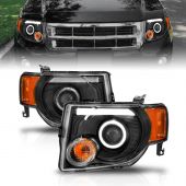 FORD ESCAPE 08-12  PROJECTOR HEADLIGHT BLACK HOUSING W/ LED HALO (FOR HALOGEN MODELS ONLY)