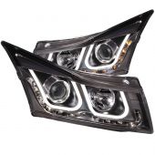 Sold in Pairs Anzo USA 121102 Mitsubishi Lancer Projector with Halo Black Headlight Assembly 