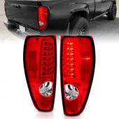 CHEVROLET COLORADO 2004-2012 / GMC CANYON 2004 - 2012 LED TAIL LIGHTS CHROME HOUSING RED WITH CLEAR LENS (WITH C LIGHT BAR) 