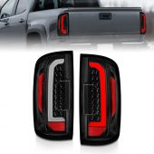 CHEVROLET COLORADO 15-21 FULL LED TAIL LIGHTS BLACK HOUSING WITH CLEAR LENS