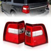 FORD EXPEDITION 07-17 LED TAIL LIGHTS RED/CLEAR LENS (SEQUENTIAL SIGNAL) W/ C-LIGHT BAR
