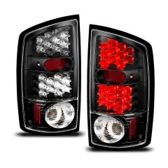 DODGE RAM 1500 02-05 / 2500/3500 03-06 LED TAIL LIGHTS WITH BLACK HOUSING 
