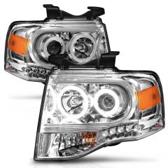 FORD EXPEDITION 07-14 PROJECTOR HEADLIGHTS CHROME CLEAR