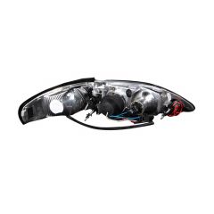 FORD MUSTANG 94-98 1 PC PROJECTOR HEADLIGHTS CHROME w/ HALO