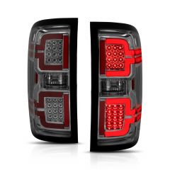 CHEVY SILVERADO 14-18 1500 / 15-19 2500HD/3500HD / GMC SIERRA 15-19 2500HD/3500HD DUALLY LED TAIL LIGHTS SMOKE LENS (SEQUENTIAL SIGNAL)(NON-OEM LED ONLY)