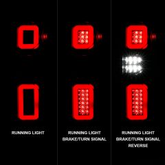 CHEVROLET SILVERADO 19-21 FULL LED TAIL LIGHTS BLACK HOUSING SMOKE LENS (SEQUENTIAL SIGNAL)(FOR FACTORY HALOGEN BULB MODELS)