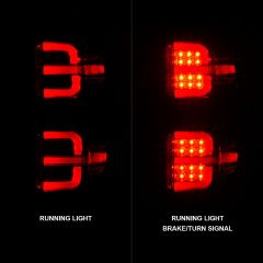 CHEVY SILVERADO 14-18 1500 / 15-19 2500HD/3500HD / GMC SIERRA 15-19 2500HD/3500HD DUALLY LED LIGHT BAR TAIL LIGHTS BLACK CLEAR (NON-OEM LED ONLY)