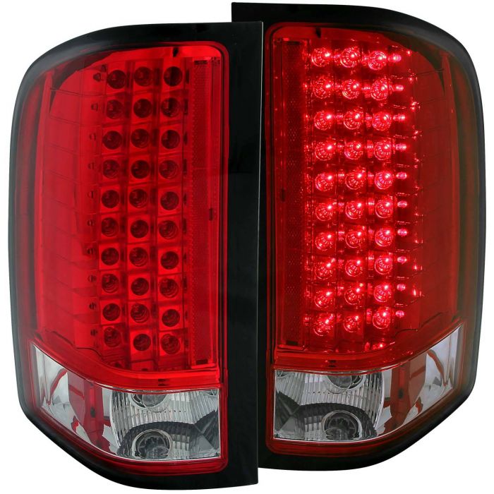 CHEVY SILVERADO 1500 07-13 / 2500HD/3500HD 07-14 LED TAIL LIGHTS RED/CLEAR 