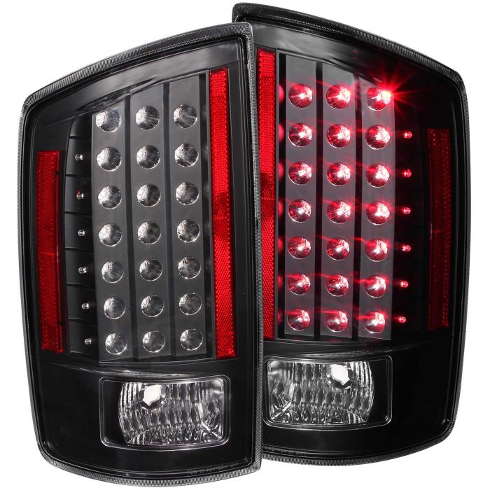 Fit Black 2007-2008 Ram 1500 07-09 2500/3500 LED Tail Brake Lights Lamps L+R 