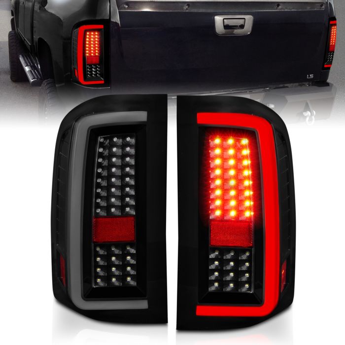 Anzo USA 211090 Chevrolet/GMC Black Tail Light Assembly Sold in Pairs