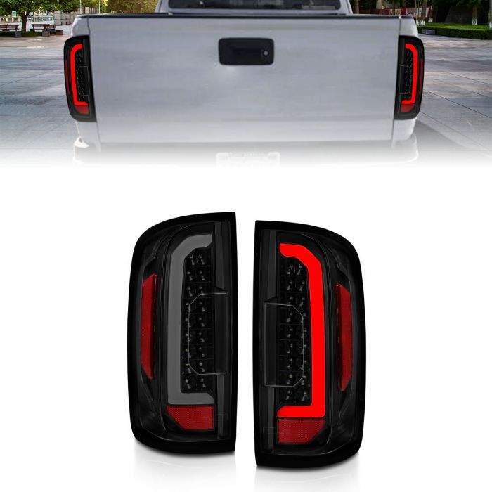 CHEVROLET COLORADO 15-21 LED TAIL LIGHTS BLACK HOUSING WITH SMOKE LENS