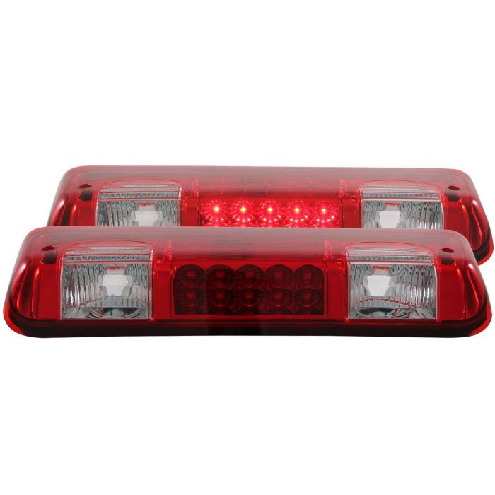RED SMOKE 3RD BRAKE LIGHT 04 05 06 07 08 FORD F-150 RED+CLEAR TAIL LIGHTS LED