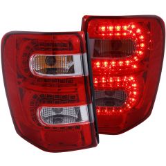 JEEP GRAND CHEROKEE 99-04 L.E.D TAIL LIGHTS RED/CLEAR