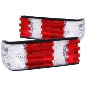 MBZ S CLASS W126 300SE/300SEL/380SE/380SEL/420SEL/500SEL/560SEL/300SD/300SDL/350SD/350SDL 81-91 TAIL LIGHTS RED/CLEAR LENS