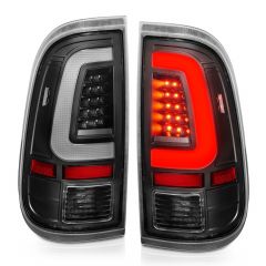 FORD F-250/F-350/F-450/F-550 SUPER DUTY 08-16 LED TAILLIGHTS BLACK HOUSING CLEAR LENS