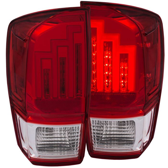 TOYOTA TACOMA 16-19 L.E.D. TAIL LIGHTS RED/CLEAR